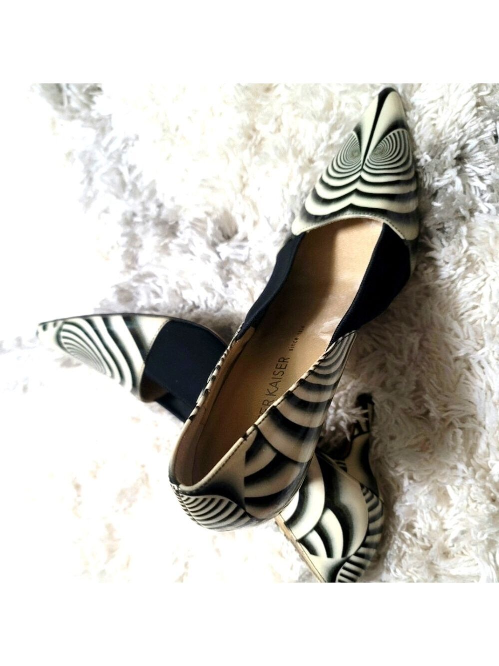 Vintage Peter Kaiser Zebra Print Pumps Size 6